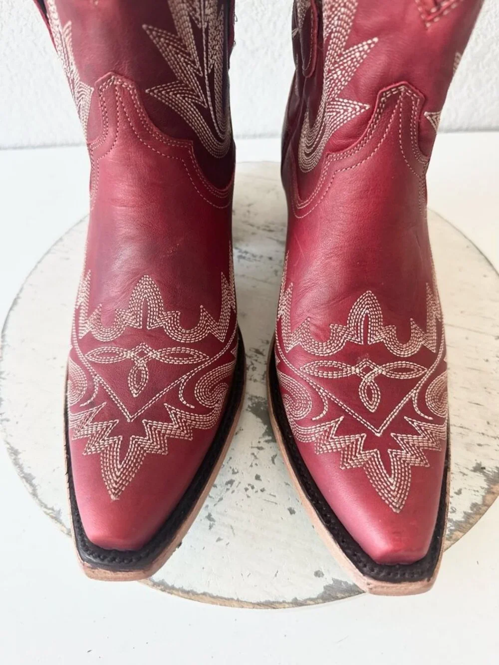 Lane Boots LEXINGTON Womens Red Cowboy Bootie Western Cowgirl Short Snip Toe 9